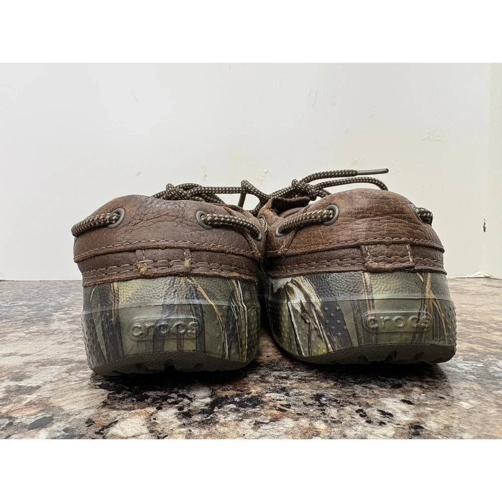 Crocs Camo Leather Islander Pitcrew Advantage Max-4 HD Men's Size 8